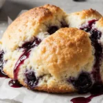 Blueberry Cloud Bread Cottage Cheese: The Best Low-Carb Treat Ever 7 Freshly baked blueberry cloud bread cottage cheese on parchment paper