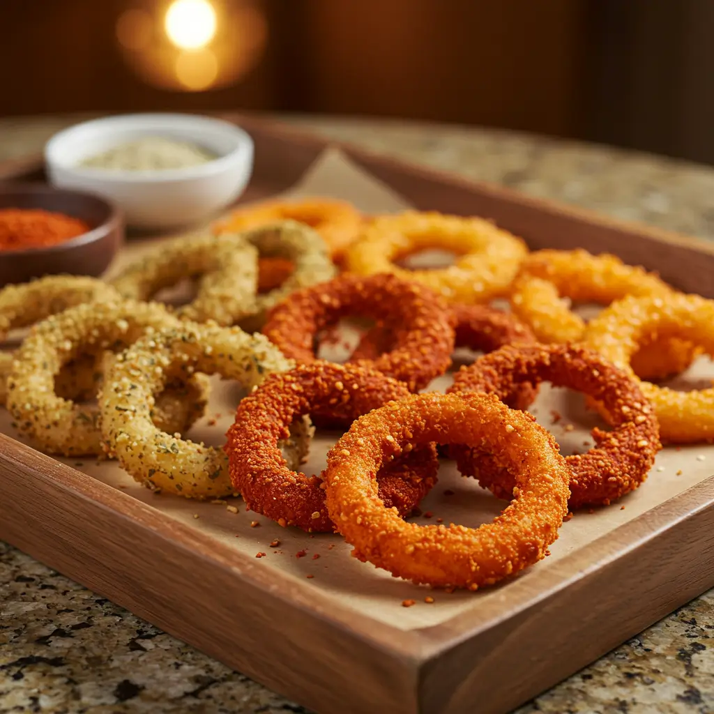 Keto Onion Ring Chips – The Crispy Low-Carb Snack You’ll Love 10 Flavored keto onion ring chips garlic paprika cheese
