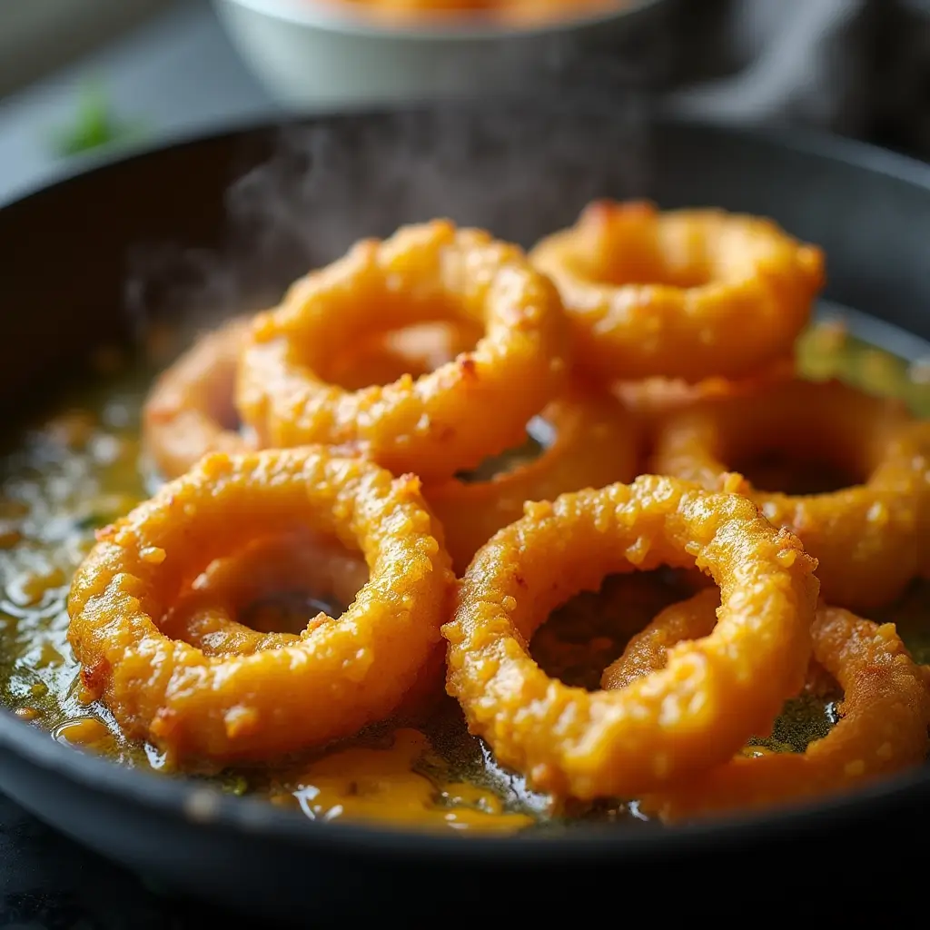 Keto Onion Rings with Cheese: The Best Low-Carb Comfort Snack of the Year 9 frying keto onion rings cheese skillet