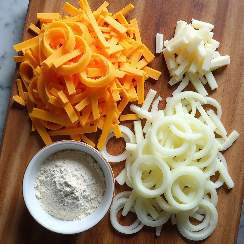 Keto Cheese Onion Rings: 7 Irresistible Reasons to Love This Snack 8 shredded cheese and almond flour for keto onion rings