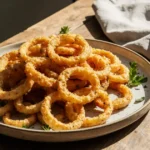 Keto Onion Ring Chips – The Crispy Low-Carb Snack You’ll Love 7 Close-up of crispy keto onion ring chips served fresh