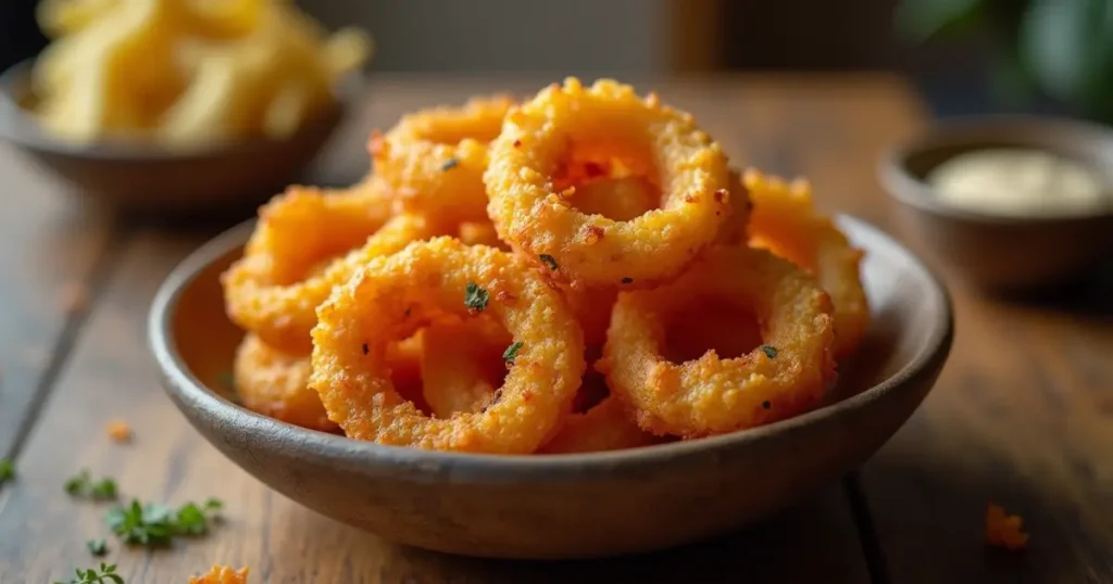Keto Onion Ring Recipe: Irresistible Low-Carb Crunch You’ll Love 6 Crispy keto onion rings served with dipping sauce