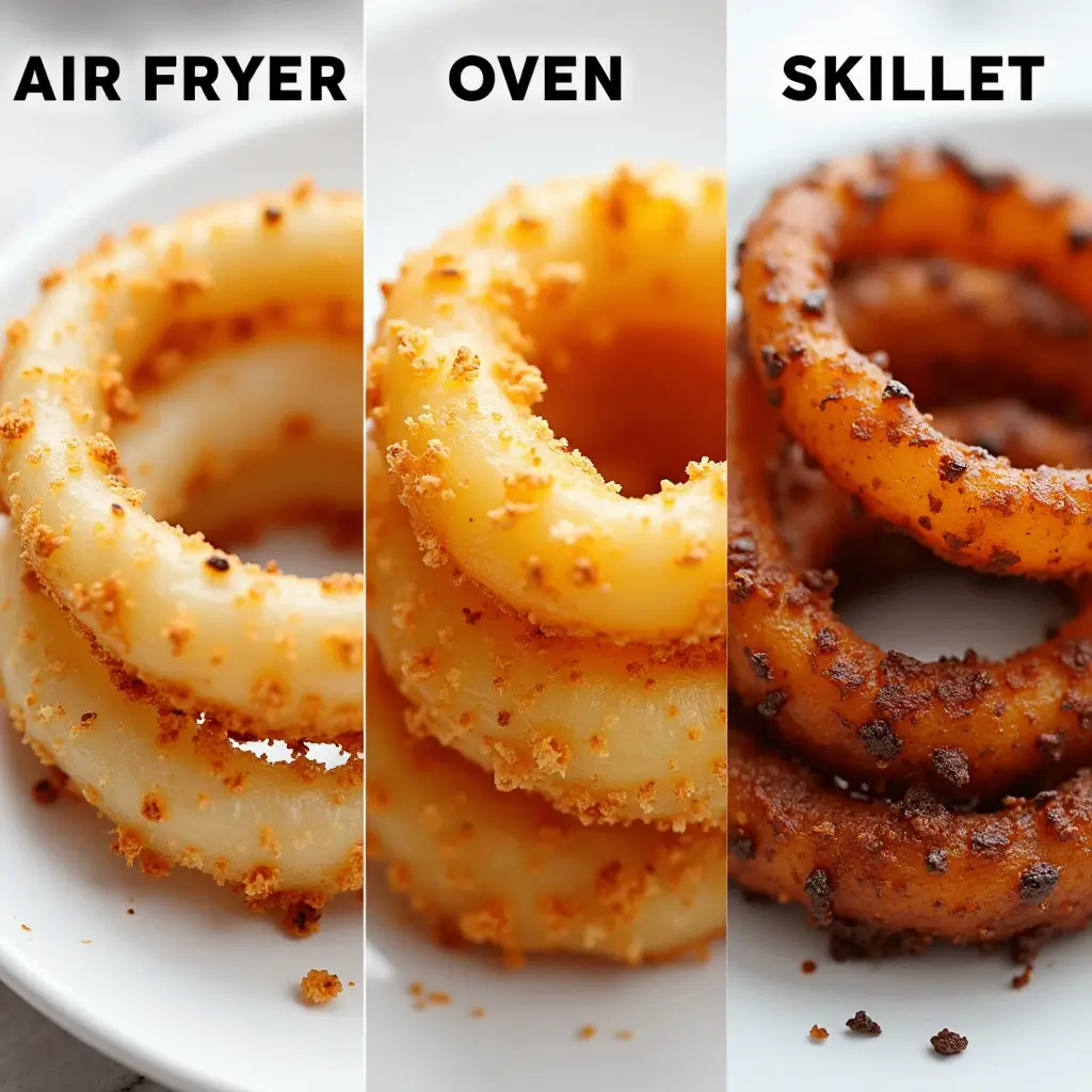 Keto Onion Ring Recipe: Irresistible Low-Carb Crunch You’ll Love 9 Air fryer, oven, and skillet keto onion rings comparison