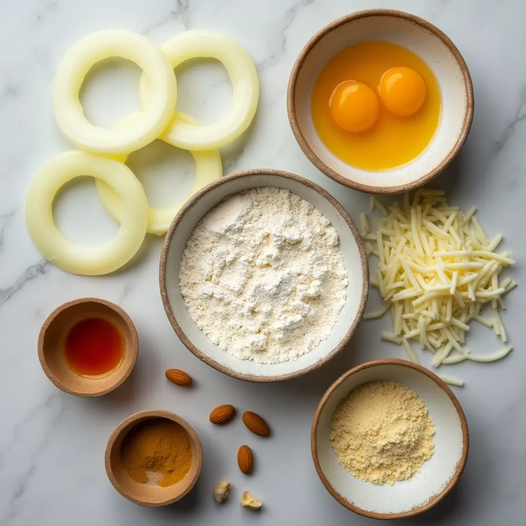 Keto Onion Rings with Cheese: The Best Low-Carb Comfort Snack of the Year 8 Ingredients for making keto onion rings with cheese